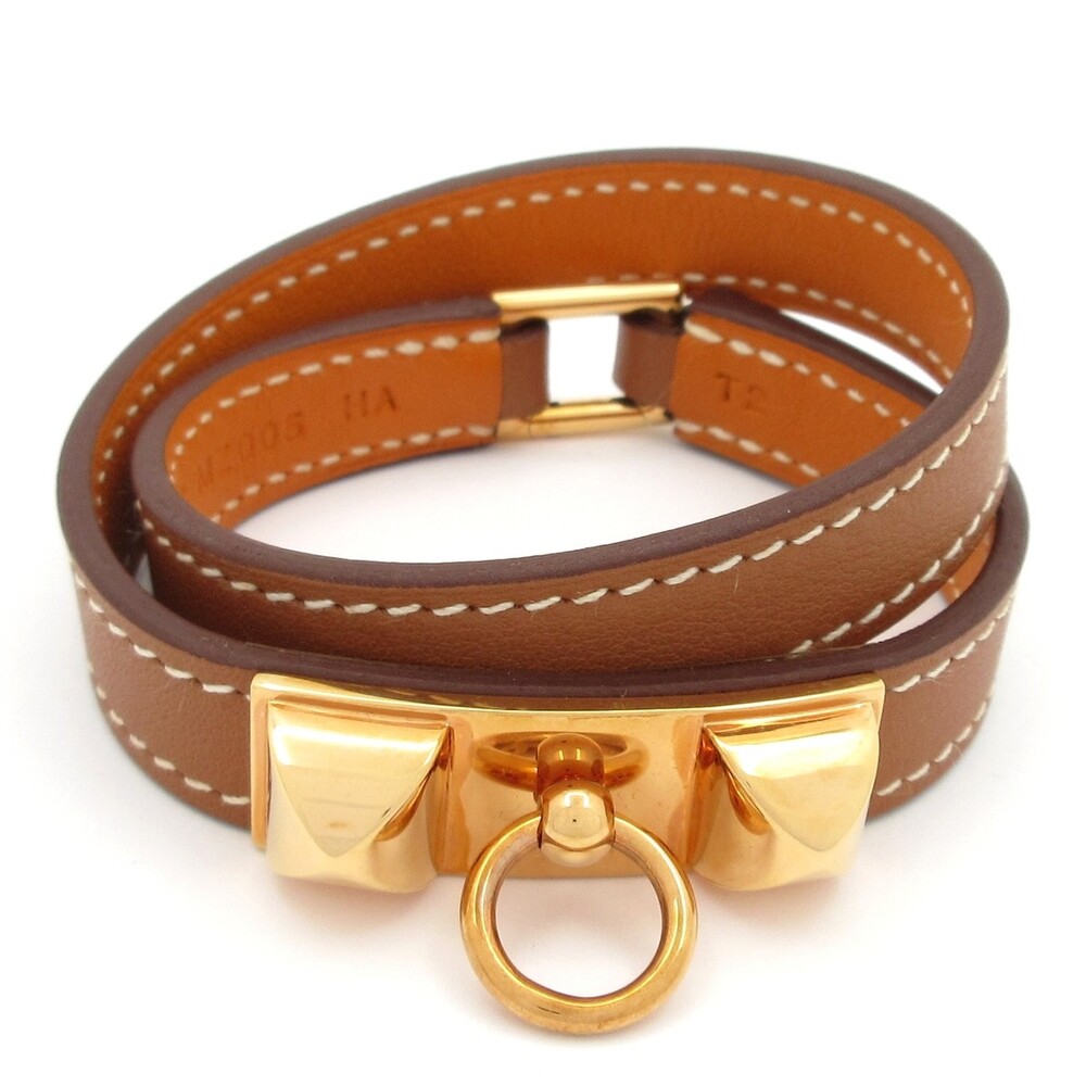 Hermes Medor Gold Veau Swift C Bracelet #355056H56B